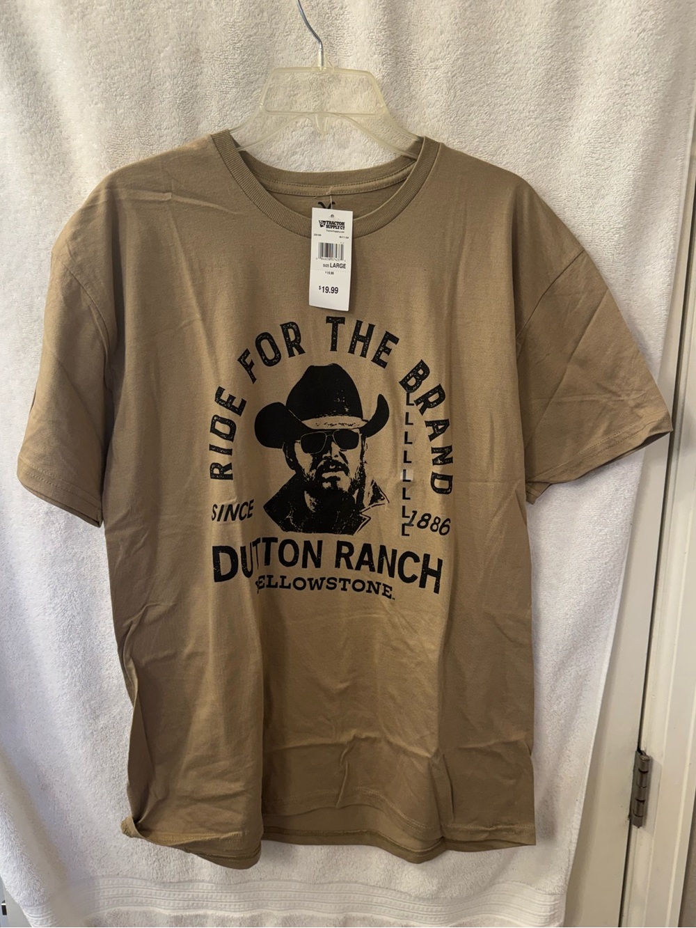 New Mens Yellowstone Dutton Ranch Ride For The Brand Size 2XL Tan T-Shirt Rip